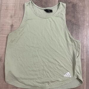 Women’s adidas athletic tank. Green, medium.
